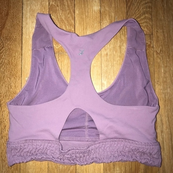 GLYDER Blossom Sports Bra Racerback Keyhole Mauve - Picture 4 of 5
